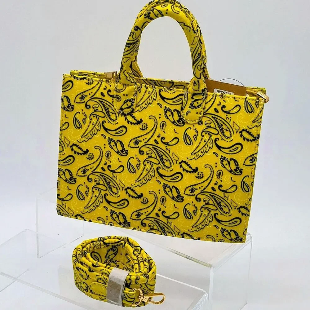 Bandana print canvas medium tote